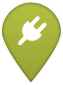 Renewable energy project map marker symbol